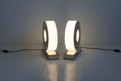 Mario Picone Pair of Mario Picone Table Lamp by Obor Italy c 1960