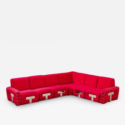 Mario Sabot Mario Sabot Angular Red Sofa mod Mais Mais 70s