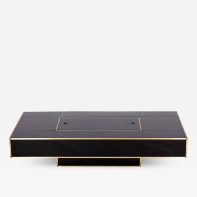 Mario Sabot Mario Sabot Black and Brass Coffee Table