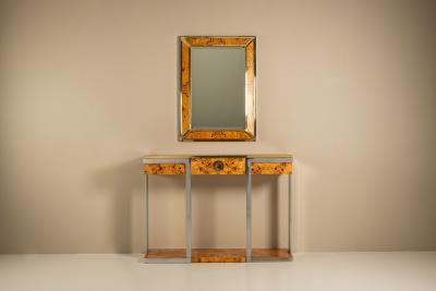 Mario Sabot Mario Sabot for Willy Rizzo Console Table and Mirror Italy