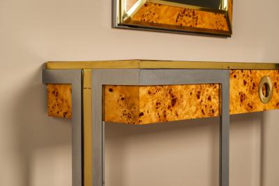 Mario Sabot Mario Sabot for Willy Rizzo Console Table and Mirror Italy