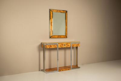 Mario Sabot Mario Sabot for Willy Rizzo Console Table and Mirror Italy