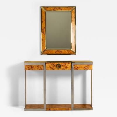 Mario Sabot Mario Sabot for Willy Rizzo Console Table and Mirror Italy