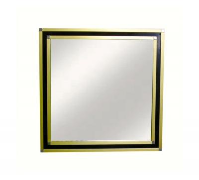 Mario Sabot Mid Century Modern Italian Art Deco Style Brass Framed Wall Mirror