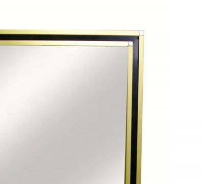 Mario Sabot Mid Century Modern Italian Art Deco Style Brass Framed Wall Mirror