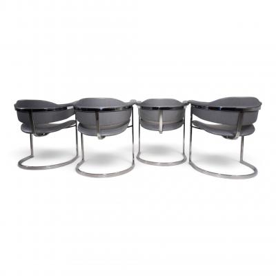 Mario Sabot Set of 4 dining chairs by Vittorio Introini for Mario Sabot 1970