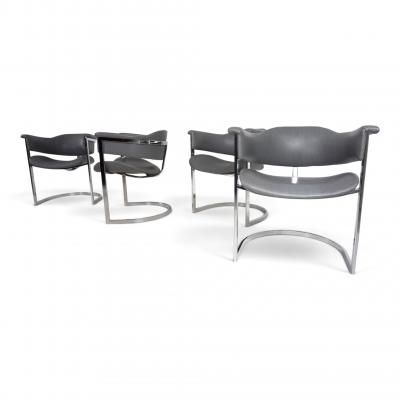 Mario Sabot Set of 4 dining chairs by Vittorio Introini for Mario Sabot 1970