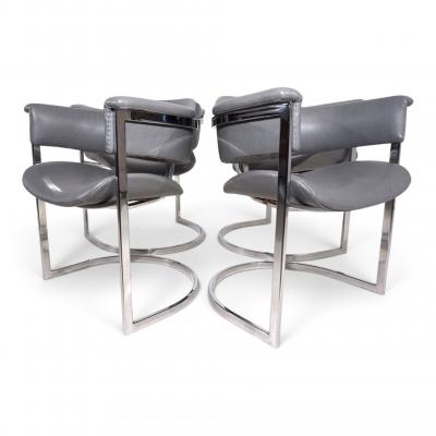 Mario Sabot Set of 4 dining chairs by Vittorio Introini for Mario Sabot 1970