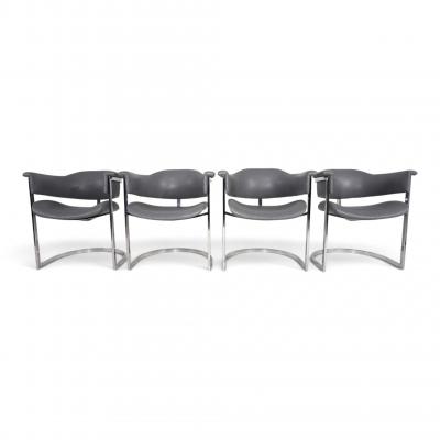 Mario Sabot Set of 4 dining chairs by Vittorio Introini for Mario Sabot 1970