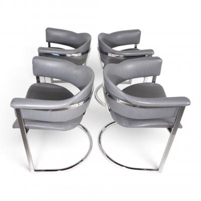 Mario Sabot Set of 4 dining chairs by Vittorio Introini for Mario Sabot 1970