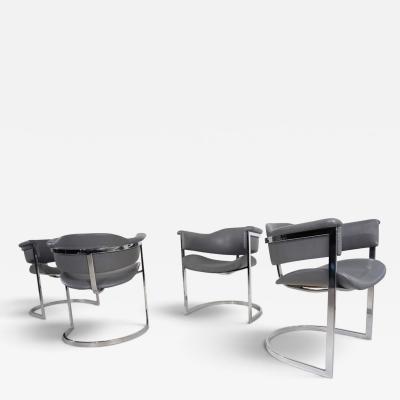 Mario Sabot Set of 4 dining chairs by Vittorio Introini for Mario Sabot 1970