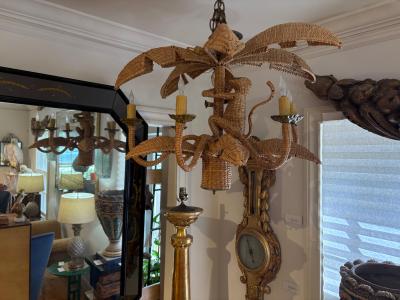 Mario Torres Mario Torres Palm Tree Chandelier With Monkey
