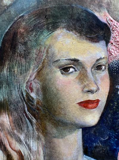 Mario Zamparelli 1950s Gorgeous Women Montage Portrait Mid Century Illustration Art 