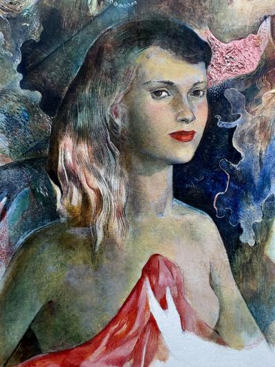 Mario Zamparelli 1950s Gorgeous Women Montage Portrait Mid Century Illustration Art 
