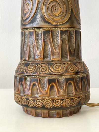 Marius Bessone 1960s French Mid Century Ceramic Table Lamp by Marius Bessone Lamp