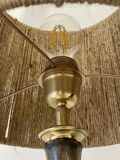 Marius Bessone 1960s French Mid Century Ceramic Table Lamp by Marius Bessone Lamp