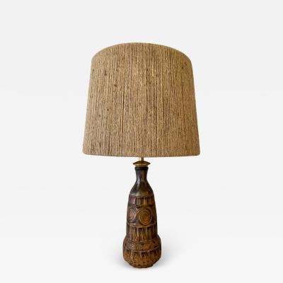 Marius Bessone 1960s French Mid Century Ceramic Table Lamp by Marius Bessone Lamp