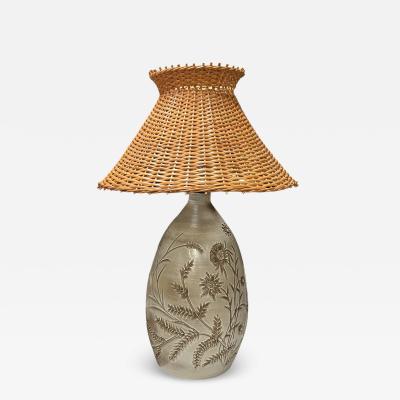 Marius Bessone 1970s Large Studio pottery ceramic lamp by Marius Bessone Vallauris