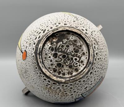 Marius Bessone Large glazed ceramic vase with handles Marius Bessone Vallauris France 1956