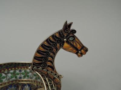 Marius Hammer Norwegian Plique Jour Viking Kjenge Ale Bowl by Marius Hammer