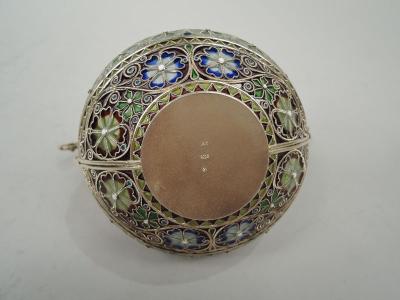 Marius Hammer Norwegian Plique Jour Viking Kjenge Ale Bowl by Marius Hammer