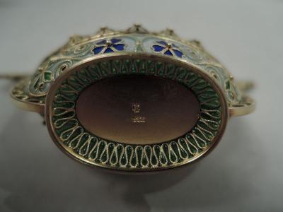 Marius Hammer Set of 3 Marius Hammer Plique Jour Viking Longboat Open Salts