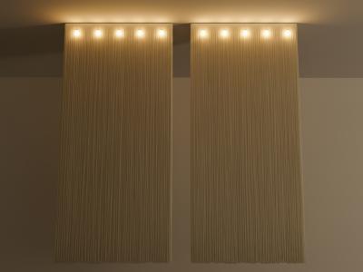 Mariyo Yagi Pair of Mariyo Yagi Garbo chandeliers metal and nylon 1970s