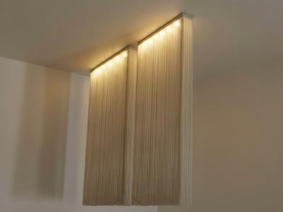 Mariyo Yagi Pair of Mariyo Yagi Garbo chandeliers metal and nylon 1970s