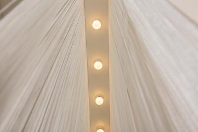 Mariyo Yagi Pair of Mariyo Yagi Garbo chandeliers metal and nylon 1970s