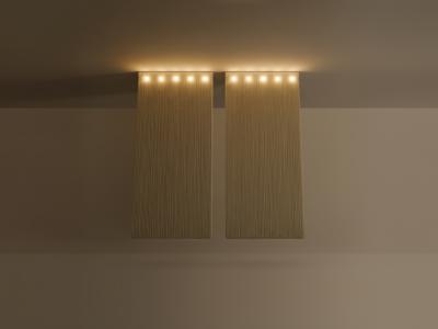 Mariyo Yagi Pair of Mariyo Yagi Garbo chandeliers metal and nylon 1970s