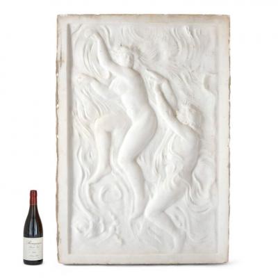 Marjorie M E Pegram Large marble figurative relief panel by Pegram