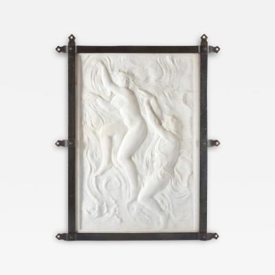 Marjorie M E Pegram Large marble figurative relief panel by Pegram