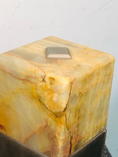 Mark Cross Beautiful Pair of Onyx And Leather Book Ends By Mark Cross