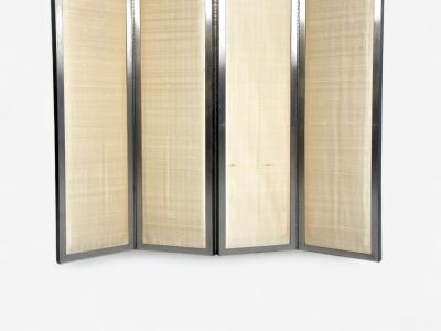 Mark Hampton Steel Fabric Modern Room Dividers USA c 1980s