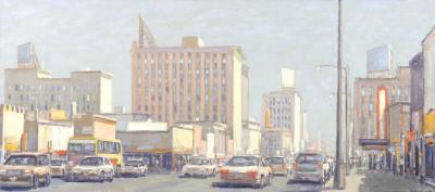 Mark Horton Mark Horton b 1953 Busy City Street at Mid Day 26 x 58 