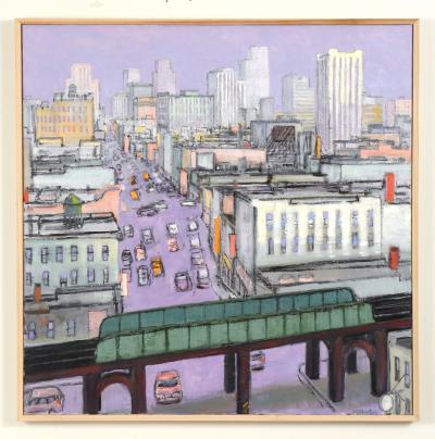 Mark Horton Mark Horton b 1953 Railroad Bridge in City 36 x 36 