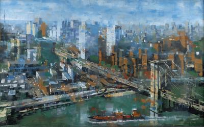 Mark Lague Over the Brooklyn Bridge