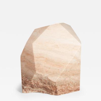 Mark Leblanc Modern Abstract Sculpture in Solid Alabaster Diamond by Mark Leblanc