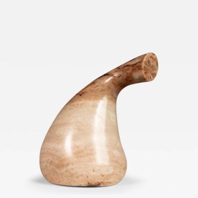 Mark Leblanc Modern Abstract Sculpture in Solid Alabaster by Mark Leblanc 1 8 USA