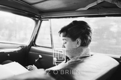 Mark Shaw Audrey in Car Writing 1953