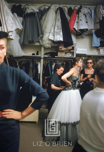 Mark Shaw Backstage Balmain Dressing with Sunglasses 1954