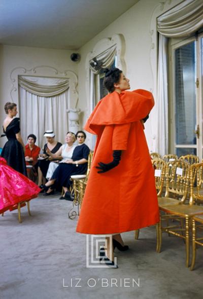 Mark Shaw Balenciaga Orange Coat Side 1953