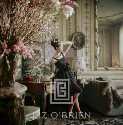 Mark Shaw Designers Homes Dior Black Dress at Miss Lulings 1960