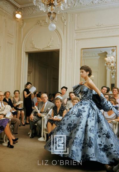 Mark Shaw Dior Blue Compiegne Dress 1954