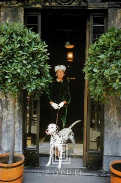 Mark Shaw Ferreras Green Velvet Suit with Dalmatian Vienna 1956