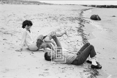 Mark Shaw Kennedys John Lifts Caroline on Beach