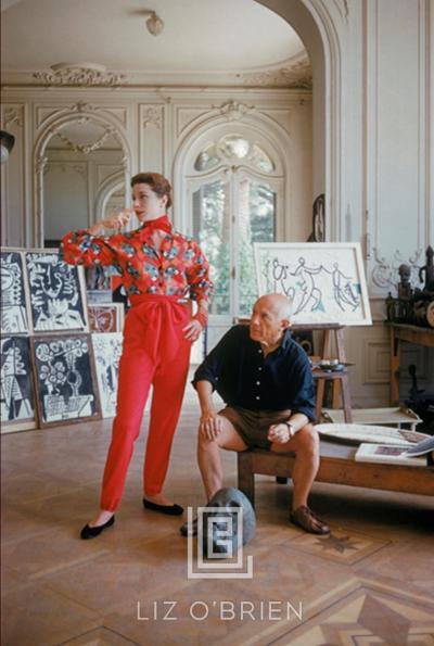 Mark Shaw Picasso and Skull with Bettina wearing McCardell Vertical