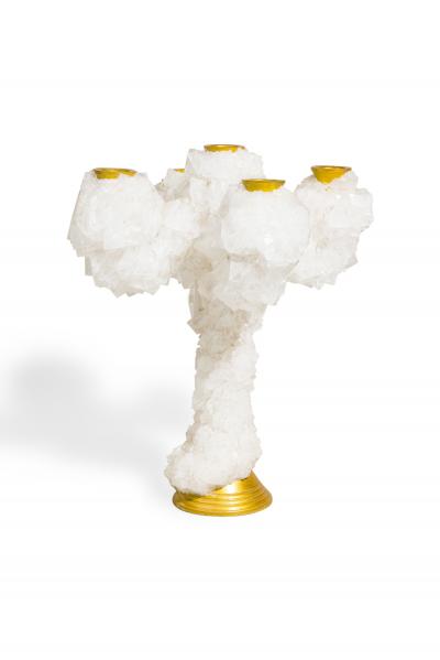 Mark Sturkenboom Dutch Contemporary Crystal 5 Arm Candelabra