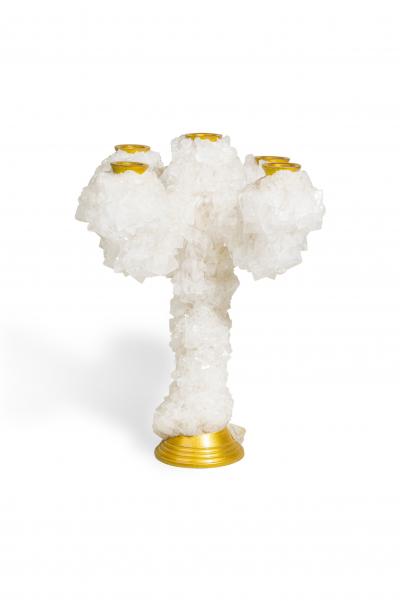 Mark Sturkenboom Dutch Contemporary Crystal 5 Arm Candelabra