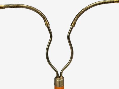 Marksl jd Floor Lamp Light Wood Metal Fabric Sweden 1990s